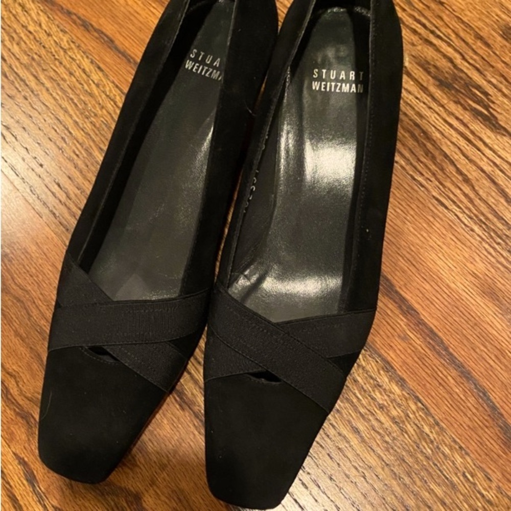 Kitten heel black suede pumps SW sz 6.5 M